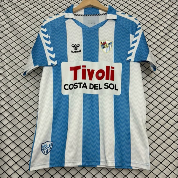 2024 Málaga CF  White and Blue Commemorative Edition Fans Soccer Jersey