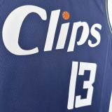 23/24 CLIPPERS GEORGE #23 Dark blue City Edition Top Quality Hot Pressing NBA Jersey
