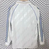24/25  Leeds United White Long Sleeve Retro Soccer Jersey