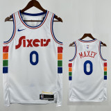 24/25 76ERS MAXEY  # 0 City Edition Top Quality Hot Pressing Retro NBA Jersey