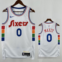 24/25 76ERS MAXEY  # 0 City Edition Top Quality Hot Pressing Retro NBA Jersey