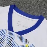 24/25 INT White # blue stripes Training Short Suit