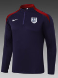 24/25  England  Blue Purple Half Pull Tracksuit  (半拉链)