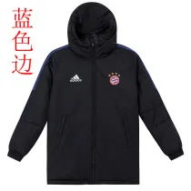 22/23 Bayern Black Hooded Cotton Coat Blue Edge (蓝色边) 棉衣