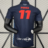 2024 F1 Red Bull #11 Royal Blue Polo Racing Suit (有领11号车)