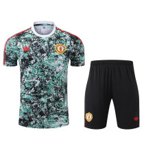24/25 Man Utd  Green Printing  Training Short Suit