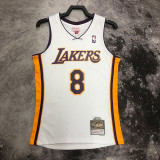 2003/2004 LAKERS BRYANT #8 White Retro Top Quality Hot Pressing NBA Jersey(V领)