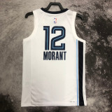 22/23 GRIZZLIES MORANT #12 White Edition Top Quality Hot Pressing NBA Jersey