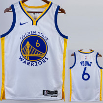 22/23 WARRIORS YOUNG #6 White Top Quality Hot Pressing NBA Jersey (V领)