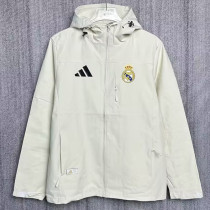 24/25 RMA White Hooded Windbreaker(Y013冲锋衣）