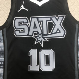 22/23 SA Spurs DEROZAN #10 Black Top Quality Hot Pressing NBA Jersey (Trapeze Edition)