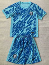24/25 Netherlands Blue Goalkeeper Kids Soccer Jersey