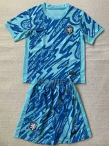 24/25 Netherlands Blue Goalkeeper Kids Soccer Jersey