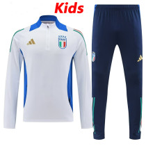 24/25  Italy  White  Half Pull Tracksuit (半拉链)