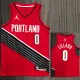 Trail Blazers LILLARD #0 Red Trapeze Edition Top Quality Hot Pressing NBA Jersey