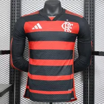 24/25 Flamengo Home  Long Sleeve Player Version Soccer Jersey