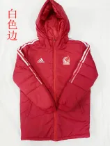 22/23 Mexico Red Hooded Cotton Coat White Edge (白色边) 棉衣
