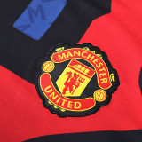 25/26 Man Utd Blue Black Jigsaw puzzle Hooded  Tracksuit