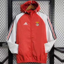 24/25 Benfica Red &White Hooded Windbreaker
