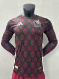24/25 Mexico Home Long Sleeve  Player Version Soccer Jersey(长袖球员)