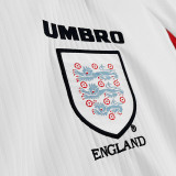 1998 England Home Long Sleeve Retro Soccer Jersey(长袖）