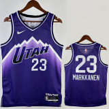 23/24 JAZZ MARKKANEN #23 Purple City Edition Top Quality Hot Pressing NBA Jersey