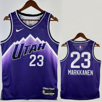 23/24 JAZZ MARKKANEN #23 Purple City Edition Top Quality Hot Pressing NBA Jersey