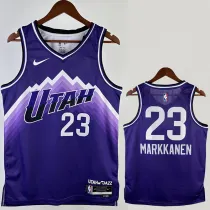 23/24 JAZZ MARKKANEN #23 Purple City Edition Top Quality Hot Pressing NBA Jersey