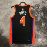 22/23 KNICKS ROSE #4 Black City Edition Top Quality Hot Pressing NBA Jersey