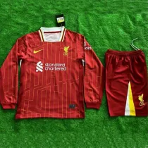 24/25 LIV Home Kids  Long Sleeve Soccer Jersey (长袖、童装）