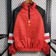 24/25 Man Utd Red &Black Half Pull  Windbreaker(黑袖）