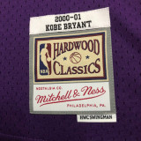 2001 LAKERS BRYANT #8 Purple Retro Top Quality Hot Pressing NBA Jersey(V领)