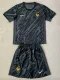24/25 France Black Goalkeeper Kids Soccer Jersey