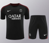 24/25 PSG Black Training Short Suit(红肩）