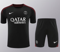 24/25 PSG Black Training Short Suit(红肩）