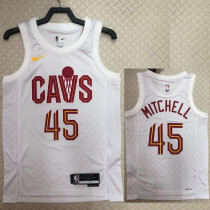 22/23 Cleveland Cavaliers MITCHELL #45 White Top Quality Hot Pressing NBA Jersey