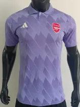 2025 ARS Purple Checkered pattern  Player Version  Polo Shirt