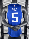 23/24 Kings FOX #5 Blue City Edition Top Quality Hot Pressing NBA Jersey