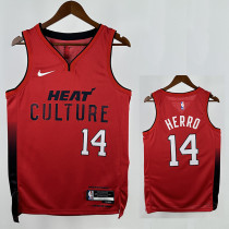 24/25 HEAT HERRO # 14 Red Top Quality Hot Pressing Retro NBA Jersey