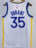 22/23 WARRIORS DURANT #35 White Top Quality Hot Pressing NBA Jersey (V领)