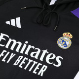 24/25 RMA Black &purple Hooded  Tracksuit(紫色边)