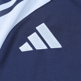 24/25 RMA Royal Blue& Blue sleeves  Half Pull Tracksuit  (白蓝袖半拉链)