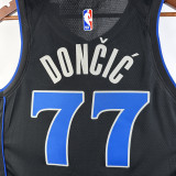 23/24 Dallas Mavericks DONCIC #77 Black City Edition Top Quality Hot Pressing NBA Jersey(V领)