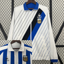 24/25 Argentina White & Blue Stripe Retro Double Sided Windbreaker (双面风衣)