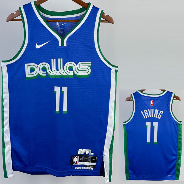 22/23 Dallas Mavericks IRVING #11 Blue City Edition Top Quality Hot Pressing NBA Jersey