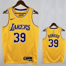 Lakers HOWARD # 39 Yellow Top Quality Hot Pressing NBA Jersey