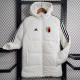 23/24 Belgium White Hooded Cotton Coat Black Edge (黑色边) 棉衣