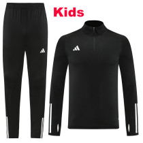 24/25 AB05 Black kids Half Pull Tracksuit(童装、半拉）