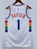 24/25 76ERS HARDEN  # 1City Edition Top Quality Hot Pressing Retro NBA Jersey