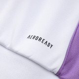 24/25 Germany White Hooded  Half Pull Tracksuit(Add Fluff)  (半拉链、加绒F595)